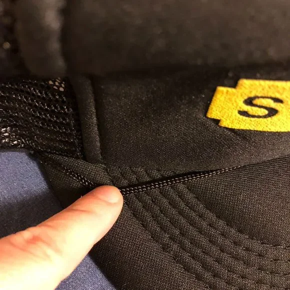 Vintage Stanley Tools Snapback Mesh Foam Trucker Black Yellow Hat - Picture 9 of 9